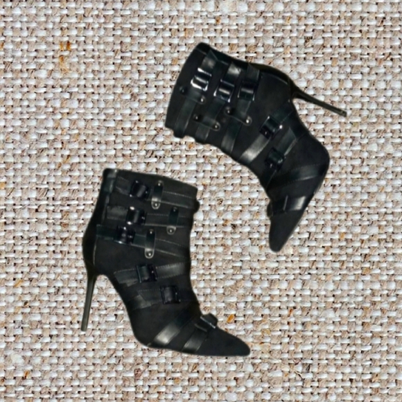 Forever 21 Shoes - Forever Black Buckled Strap Boots